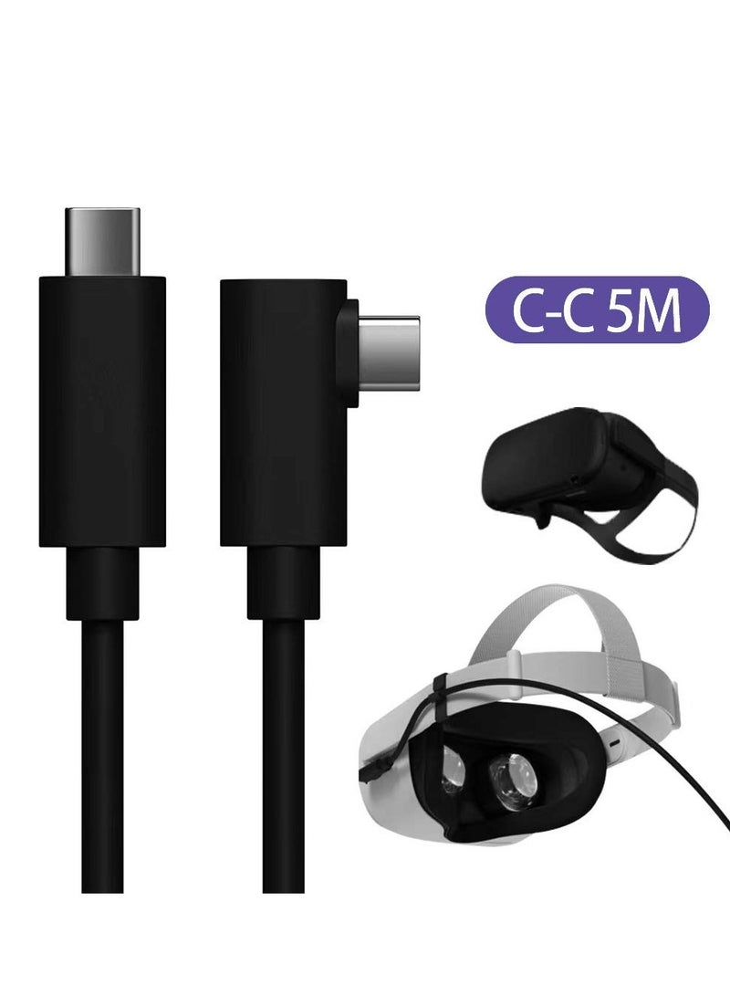 كابل بث Type-C لـ Quest 2 وسماعة الواقع الافتراضي Oculus Link - كابل اتصال عالي السرعة لنقل البيانات وشحن سريع (5 متر) - Image 3